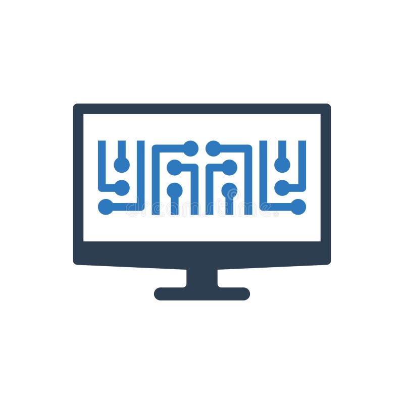 Computer Processor Icon stock illustration
