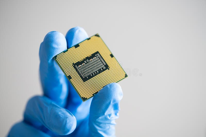Computer Processor Technology. CPU Semiconductor Hardware stock image