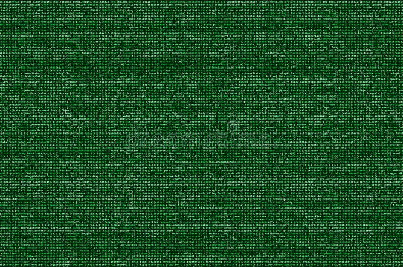 Computer program preview. Programming code typing. Information technology website coding standards for web design vector illustration