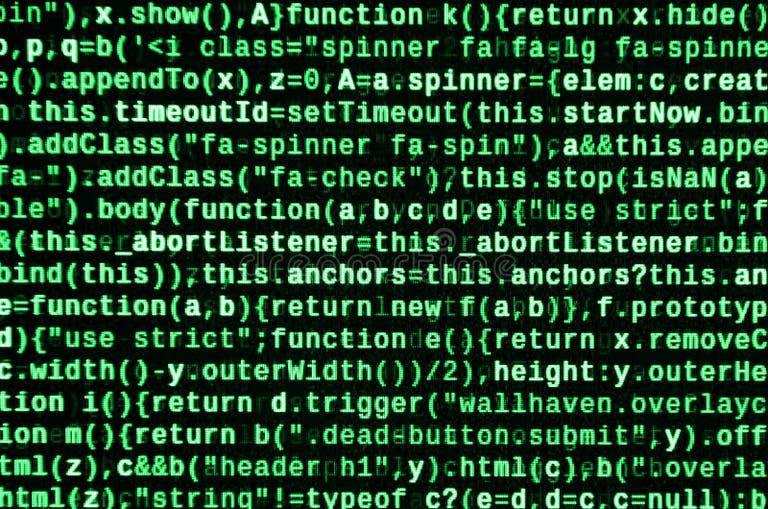 Computer Program Preview. Programming Code Typing Stock Image - Image ...
