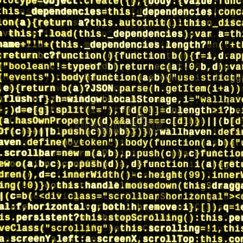 Computer Program Preview. Programming Code Typing Stock Image - Image ...