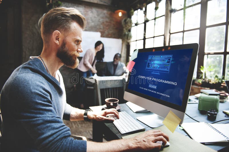 Computer Programming Data Digital Coding Concept stock images