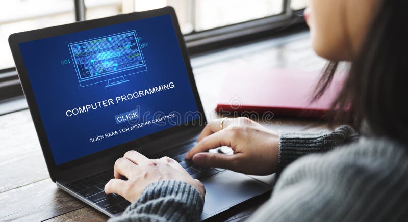 Computer Programming Data Digital Coding Concept stock image