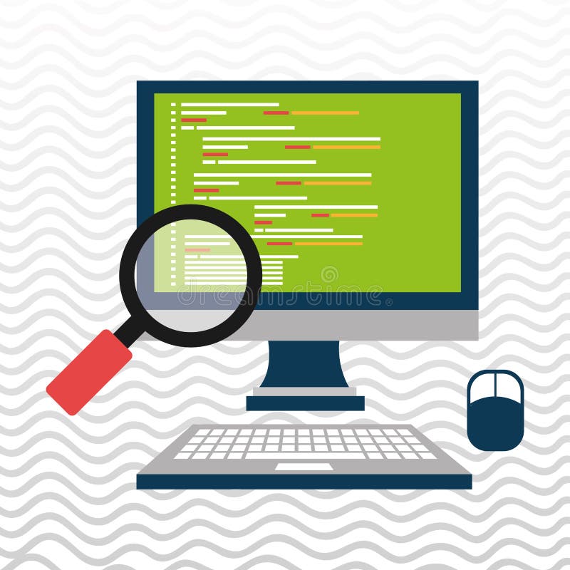 Computer programming design stock illustration