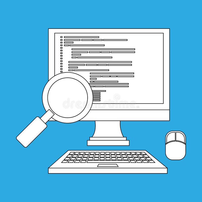 Computer programming design vector illustration