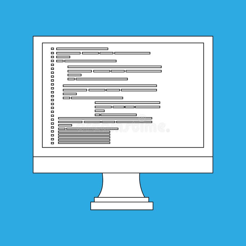 Computer programming design vector illustration