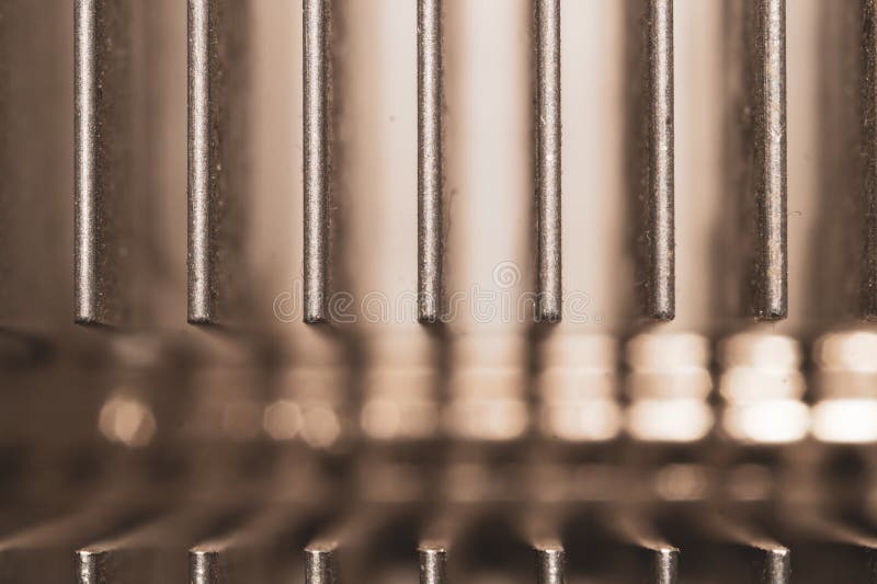 Computer radiator abstract macro background. processor cooling system. motherboard detail stock photos