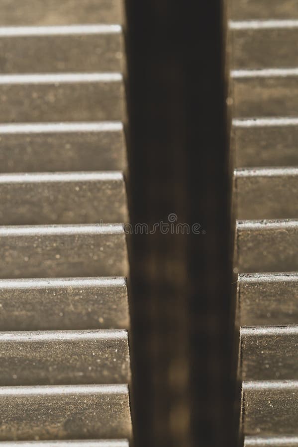 Computer radiator abstract macro background. processor cooling system. motherboard detail stock photo