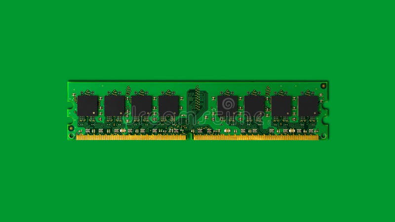 Computer RAM-Random Access Memory modules on the green background. royalty free stock photography