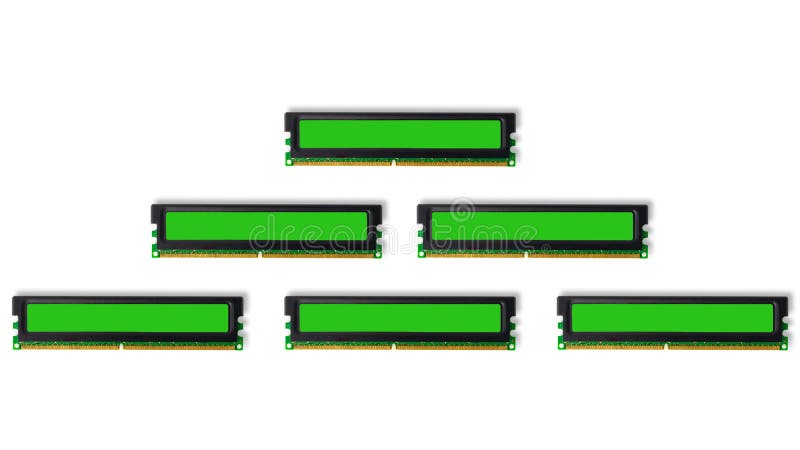 Computer RAM-Random Access Memory modules on the white background vector illustration
