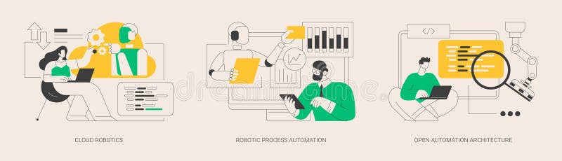Computer science abstract concept vector illustrations. vector illustration