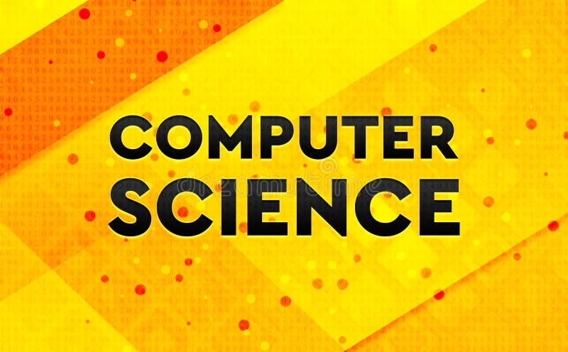 Computer Science Abstract Digital Banner Yellow Background Stock  Illustration - Illustration of process, automation: 154752788