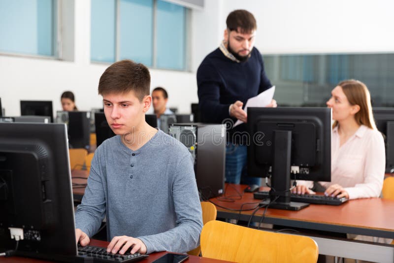 Computer Science Lesson In University Class Stock Image Image Of Computer Science Lesson In University Class Stock Image Image Of