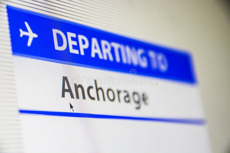 Alaska Anchorage International Airport Stock Image - Image of twilight