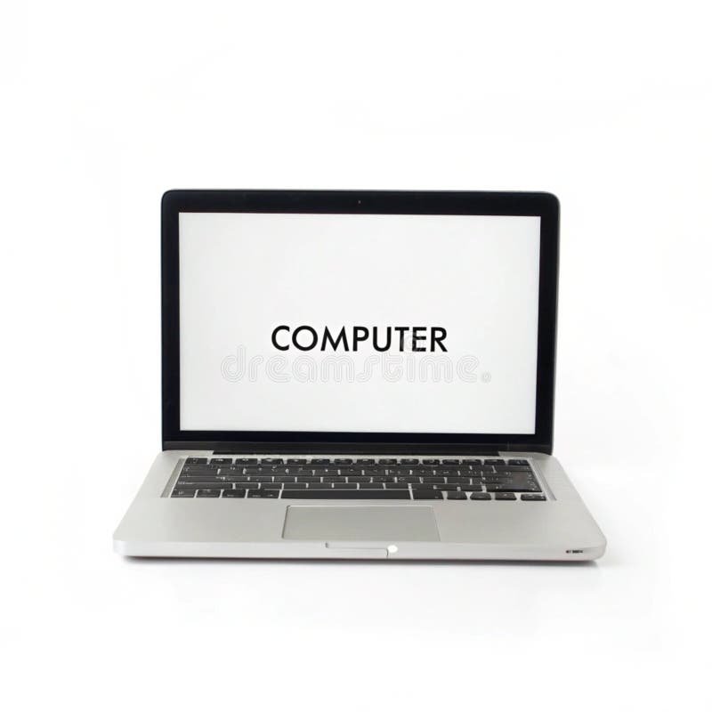 Computer with Screen Displaying Computer Stock Illustration ...