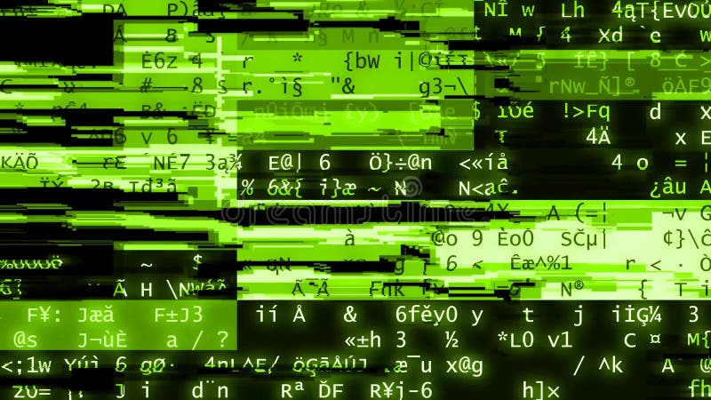 Computer Screen Software Or Database Data Information Letters With Broken Technology Glitch Overlay Computer Virus Or Internet Stock Footage Video Of Hacking Definition