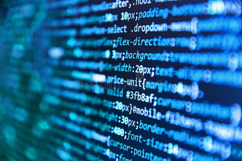 Desktop Source Code Technology Background Developer Stock Photo