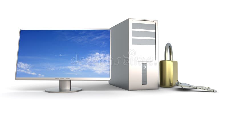 Computer security vector illustration