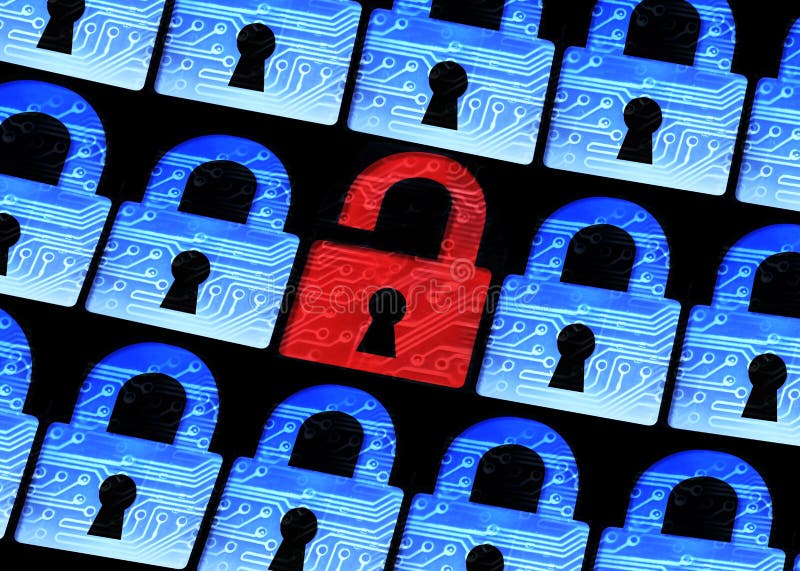 Computer security stock illustration