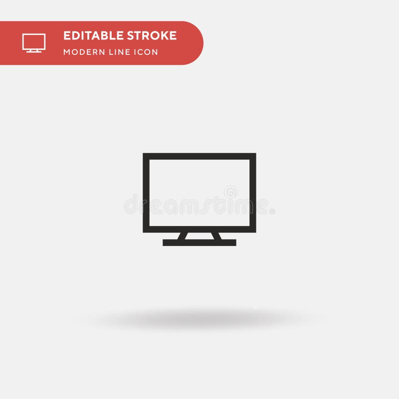 Computer Simple vector icon. Illustration symbol design template for web mobile UI element. Perfect color modern pictogram on stock illustration