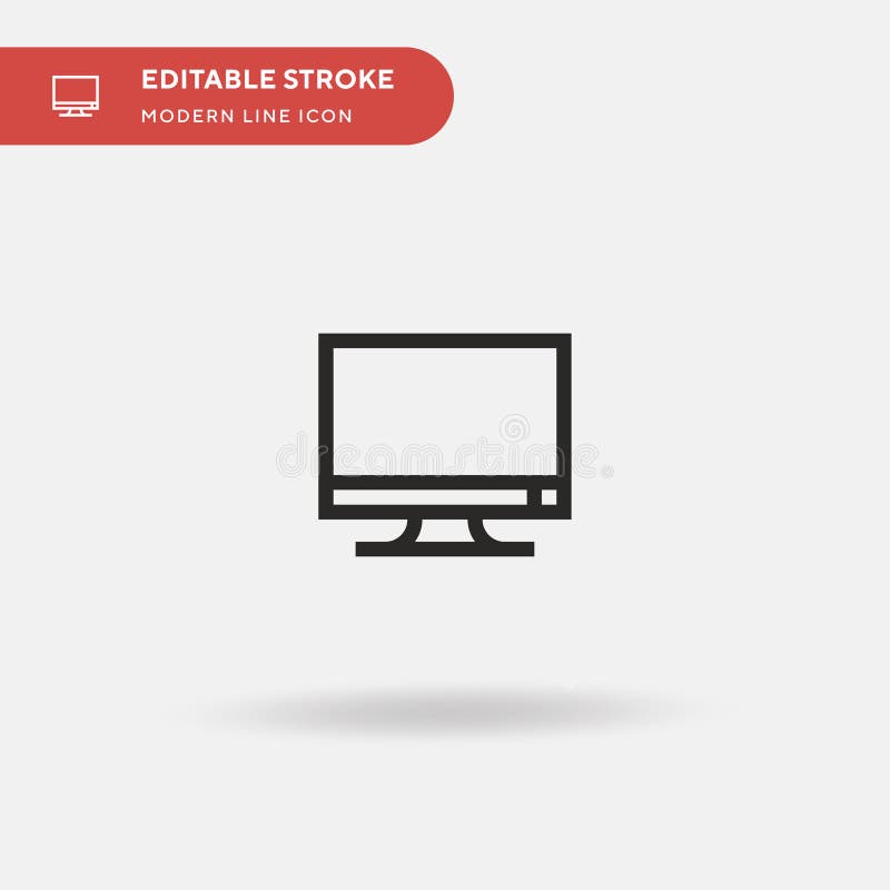 Computer Simple vector icon. Illustration symbol design template for web mobile UI element. Perfect color modern royalty free illustration