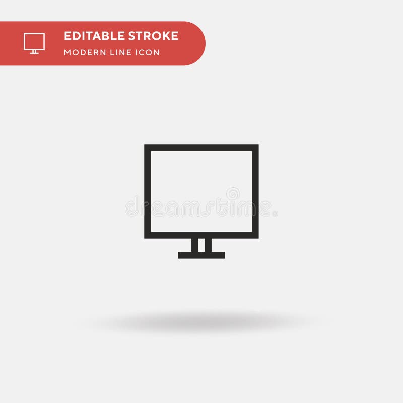 Computer Simple vector icon. Illustration symbol design template for web mobile UI element. Perfect color modern vector illustration