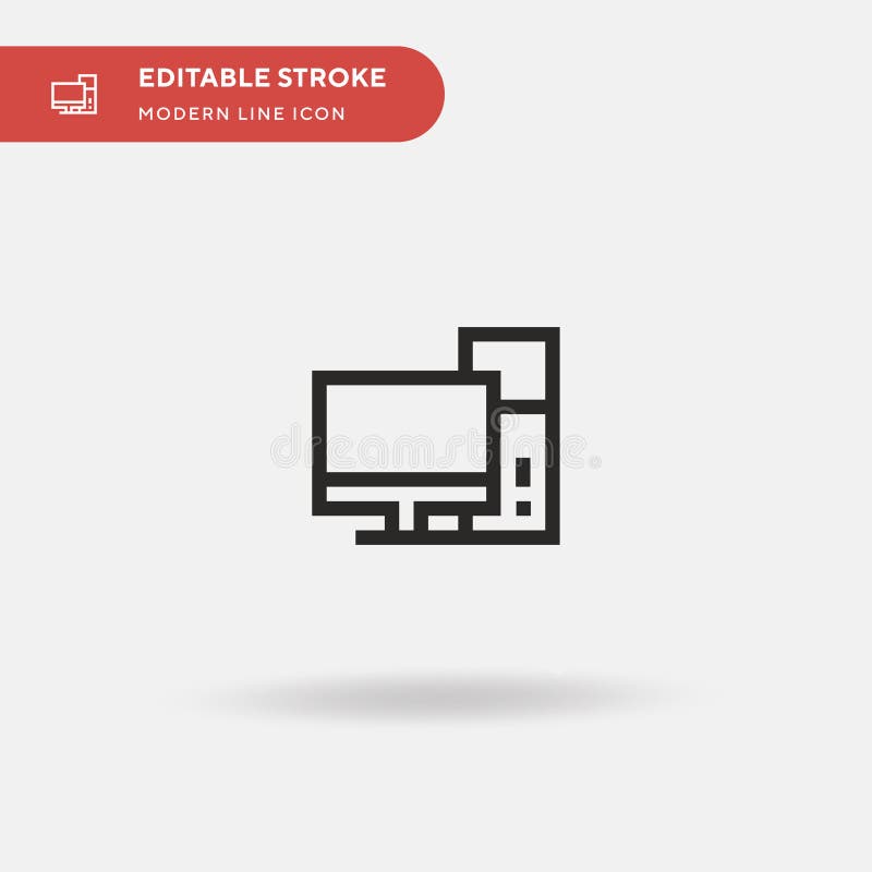 Computer Simple vector icon. Illustration symbol design template for web mobile UI element. Perfect color modern royalty free illustration