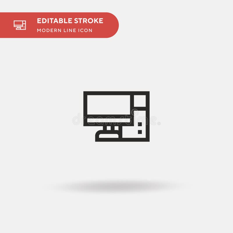 Computer Simple vector icon. Illustration symbol design template for web mobile UI element. Perfect color modern royalty free illustration