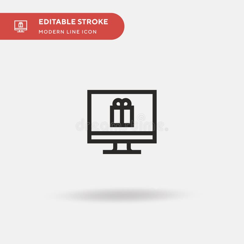 Computer Simple vector icon. Illustration symbol design template for web mobile UI element. Perfect color modern stock illustration