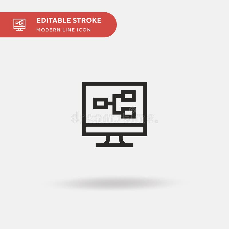 Computer Simple vector icon. Illustration symbol design template for web mobile UI element. Perfect color modern vector illustration
