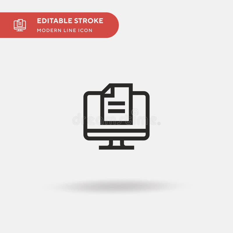 Computer Simple vector icon. Illustration symbol design template for web mobile UI element. Perfect color modern stock illustration