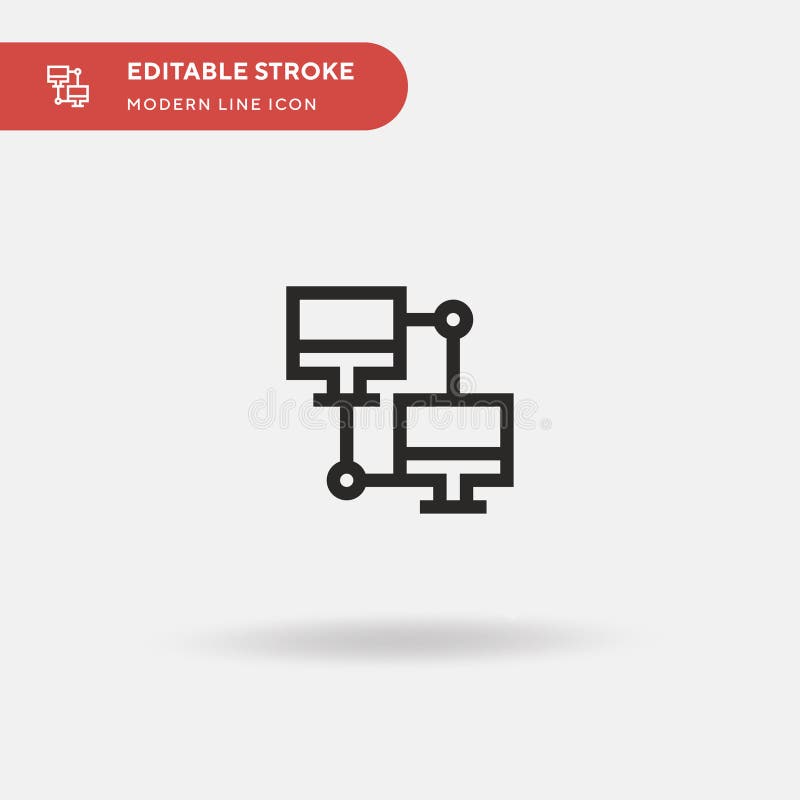 Computer Simple vector icon. Illustration symbol design template for web mobile UI element. Perfect color modern stock illustration