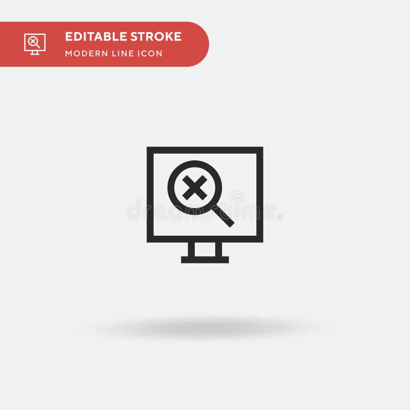 Computer Simple vector icon. Illustration symbol design template for web mobile UI element. Perfect color modern. Perfect color modern pictogram on editable stroke.