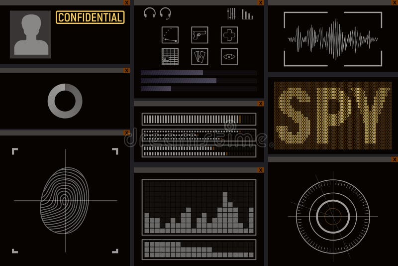 Computer software for the spy. royalty free illustration