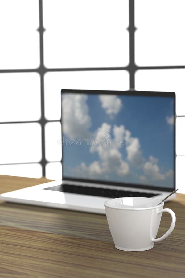 Computer su lavoro royalty illustrazione gratis Computer su lavoro royalty illustrazione gratis
