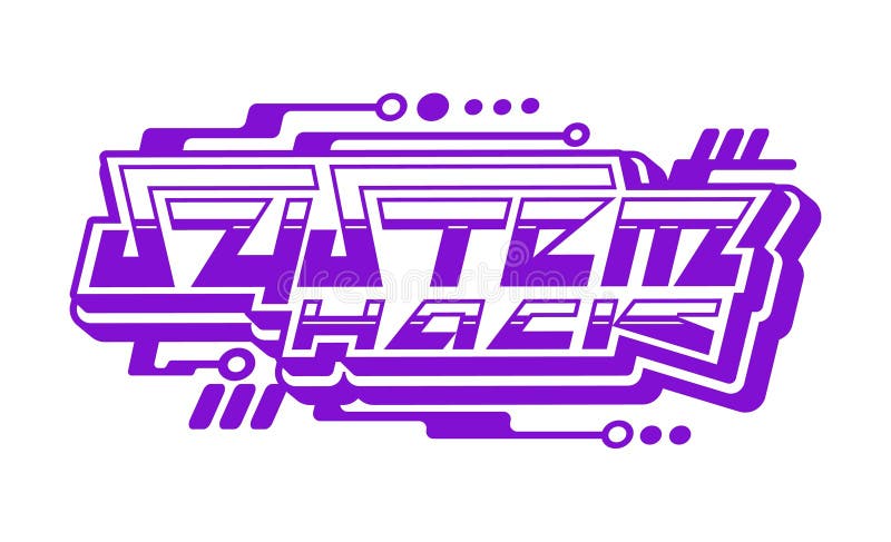 Computer system hack and technology Y2K icon royalty free illustration