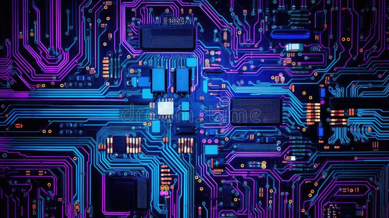 Computer technology pattern abstract royalty free illustration