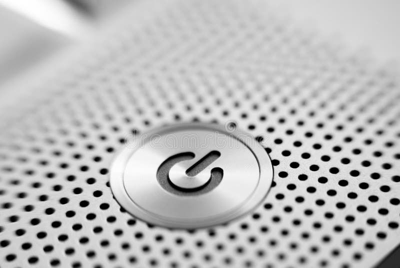 Computer Technology Power Key stock photos