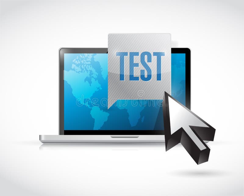 Computer test illustration design royalty free illustration Computer test illustration design royalty free illustration