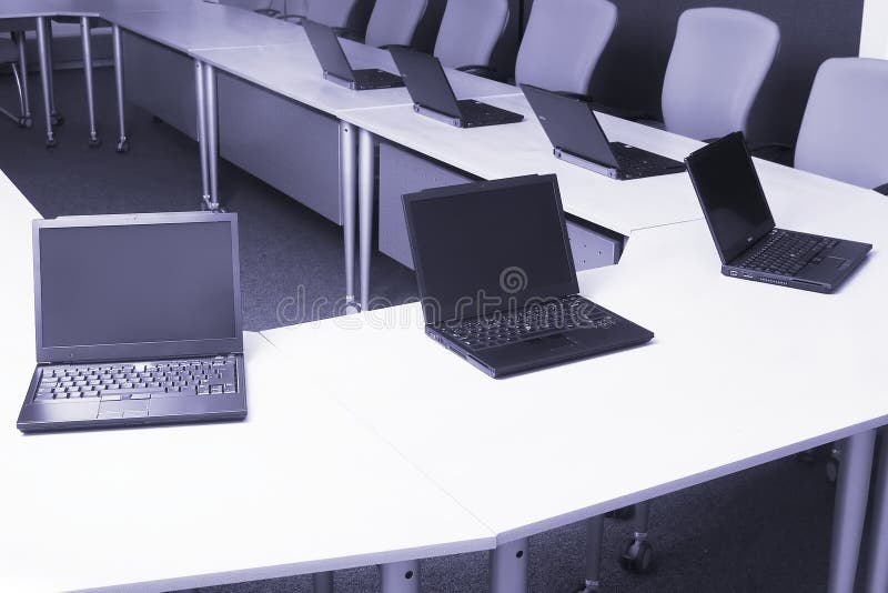 Computer training center stock image. Image of workstation - 6664293