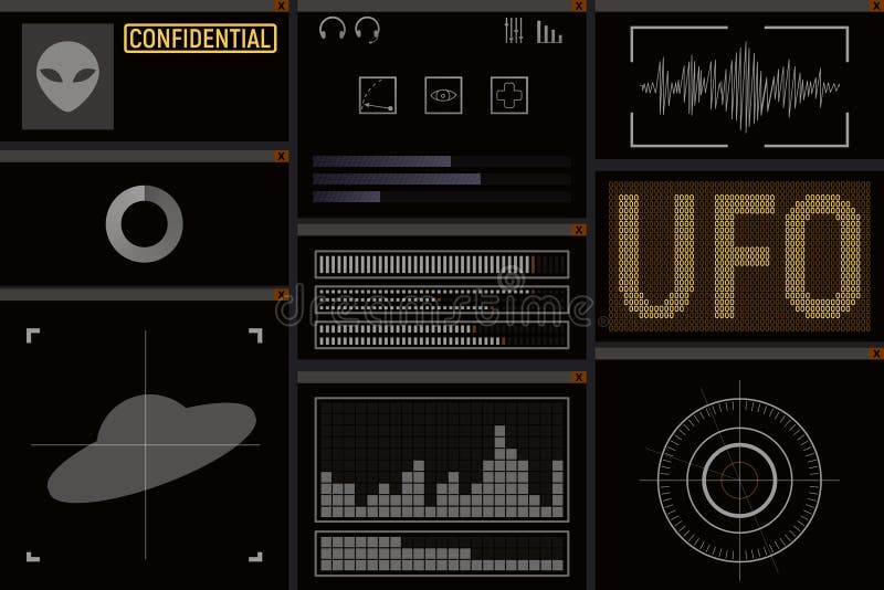 Computer UFO design. royalty free illustration