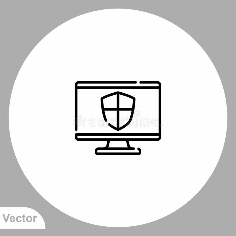Computer Virus Vector Icon Sign Symbol Stock Vector - Illustration of ...