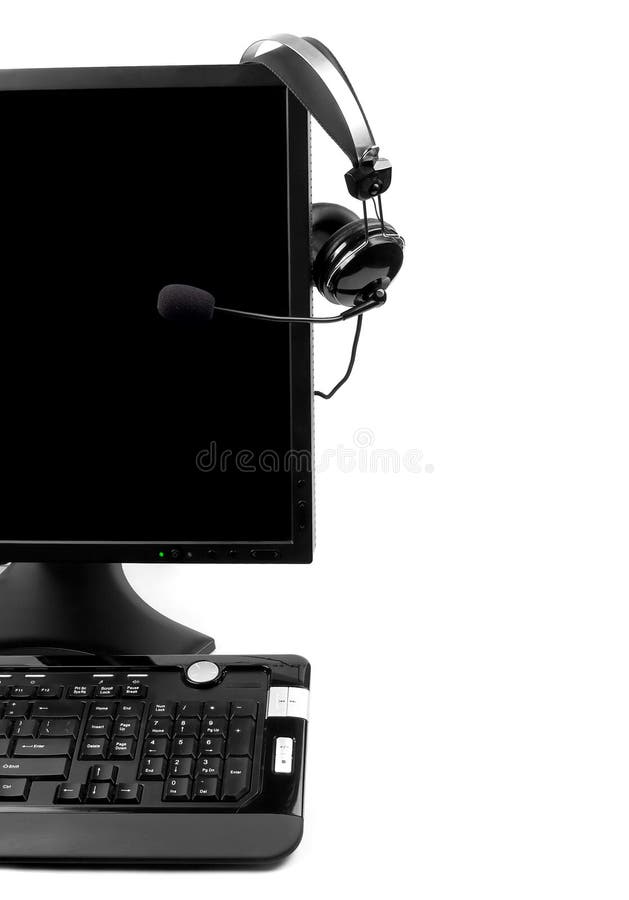 Computer with VOIP headset
