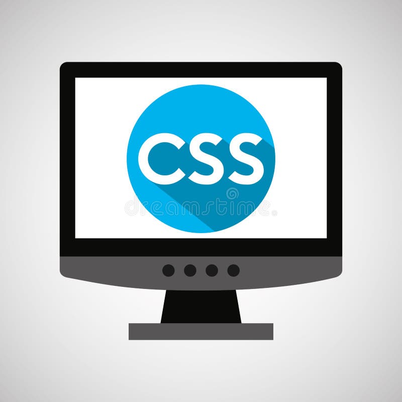 Computer web development css icon royalty free illustration