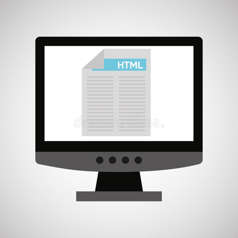 Computer web development language stock illustration