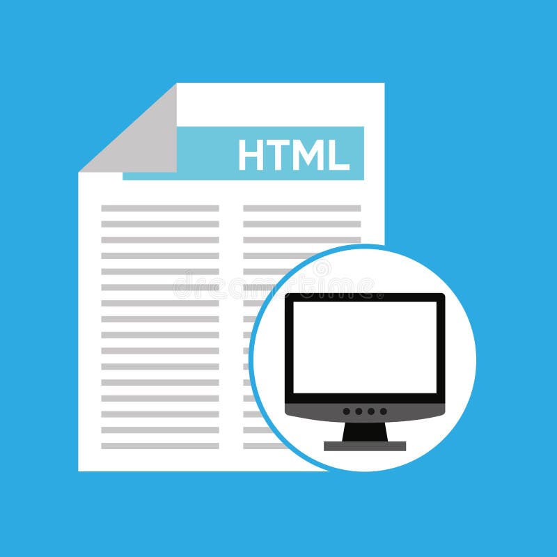 Computer web development language royalty free illustration