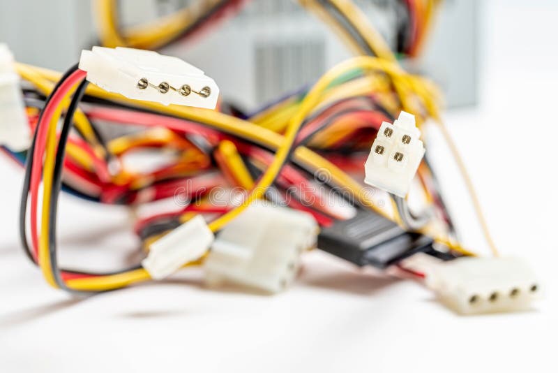 Computer Wires for Power Supply Unit Stock Photo Image of wires