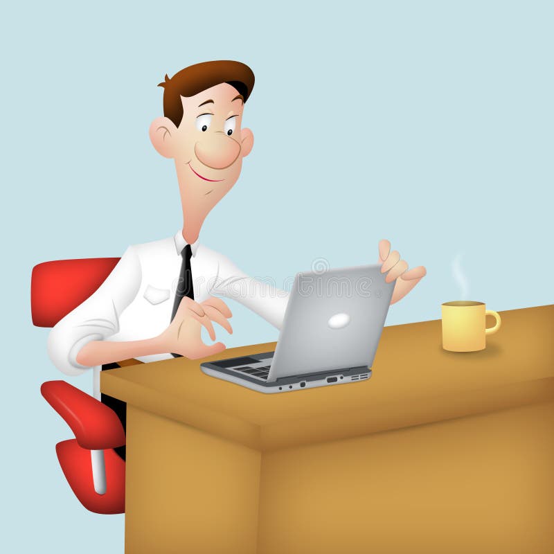 Computer Work royalty free illustration