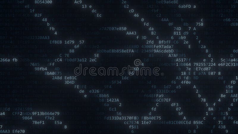 Computercode auf dem Schirm Wiedergabe 3d stock abbildung