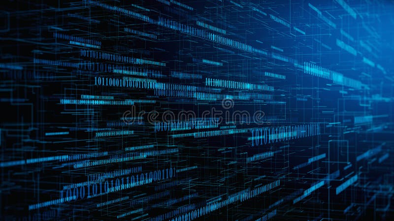 Computercodekonzept - digitaler binare Codehintergrund vektor abbildung
